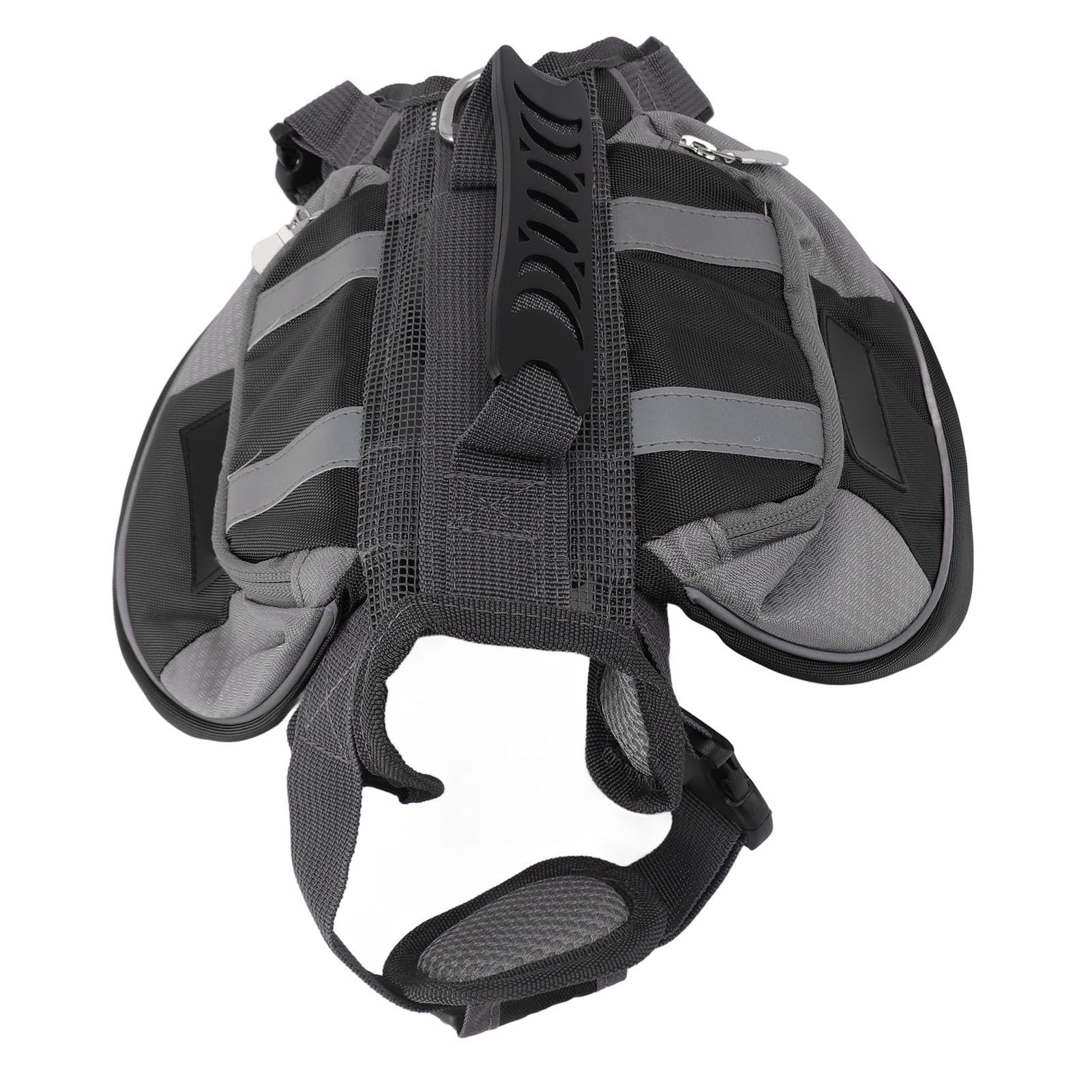 Mochila para Perros, Alforja con Arnés Ajustable, con Bolsillos Laterales Reflectantes de Seguridad, Chaleco para Perros, para Senderismo, Acampada, Viajes, Perros Medianos y