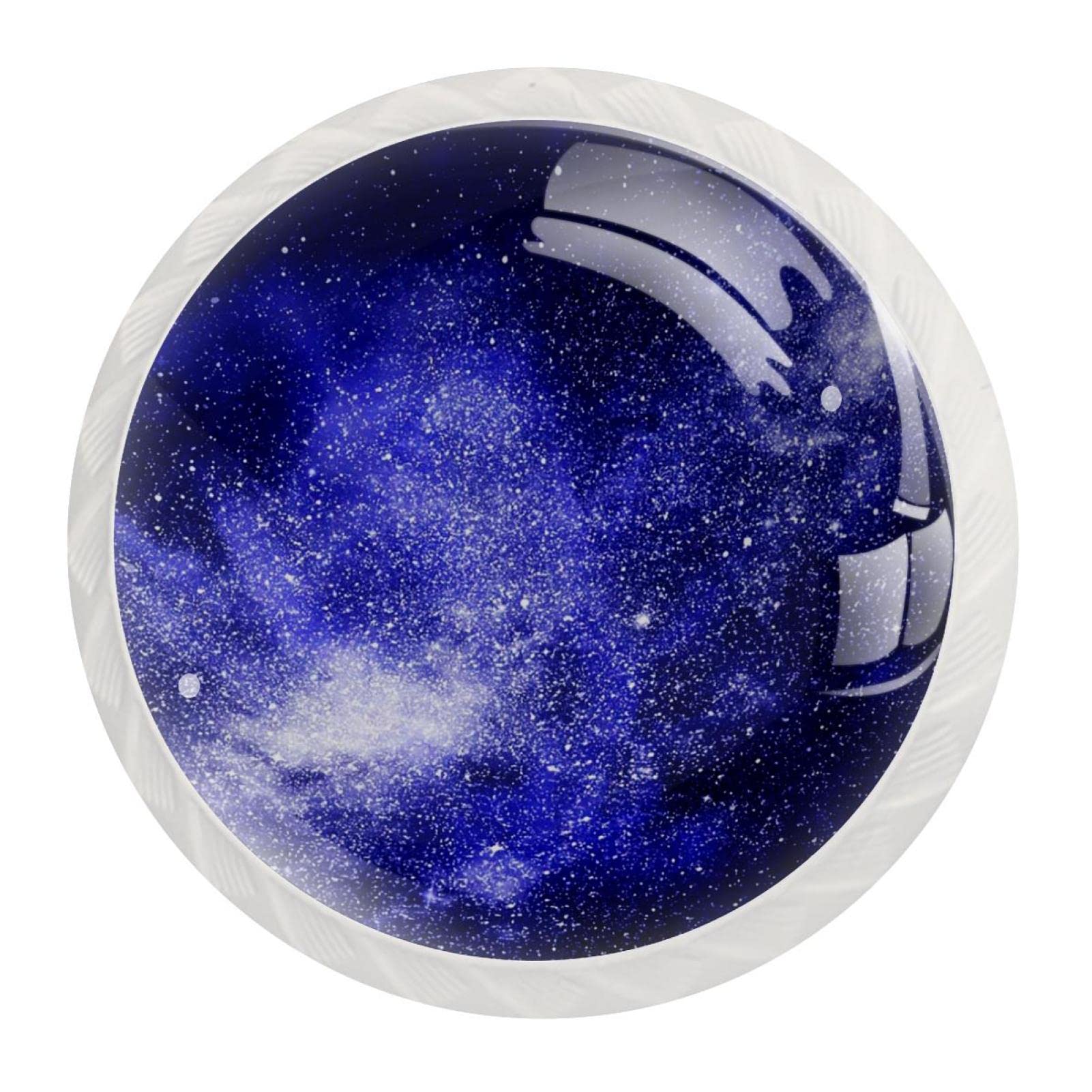 Paquet de 12 boutons de quincaillerie d'armoire univers nébuleuse galaxie espace pourpre