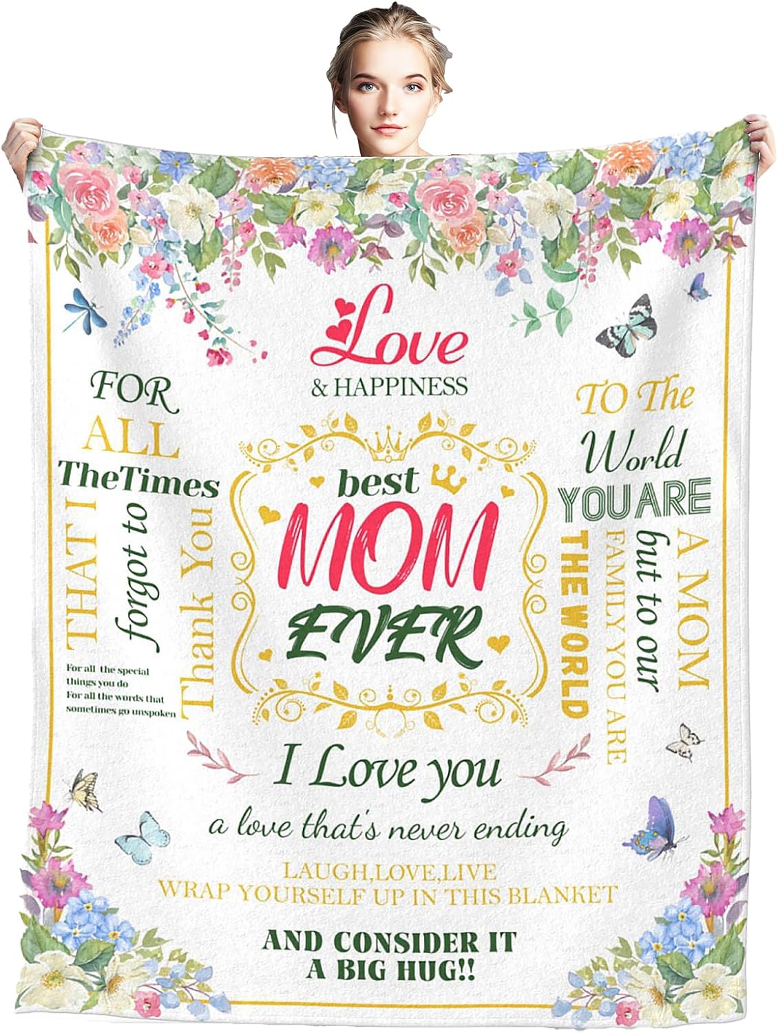 Mom Blanket for Mother's Day, Anniversary Birthday Gift