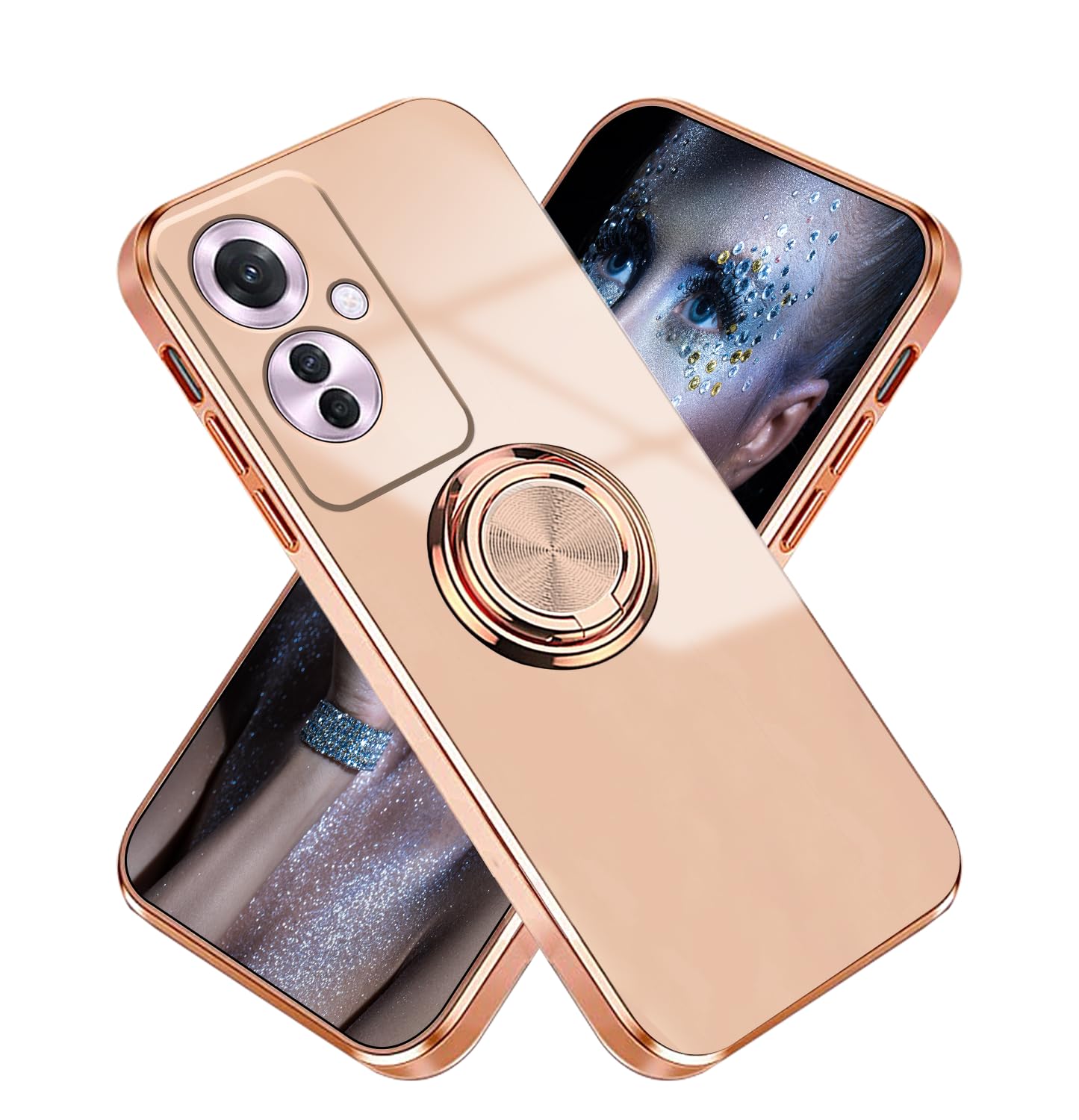 Wousunly Compatibile con Cover OPPO Reno 11F 5G Silicone Morbido TPU Cover con A