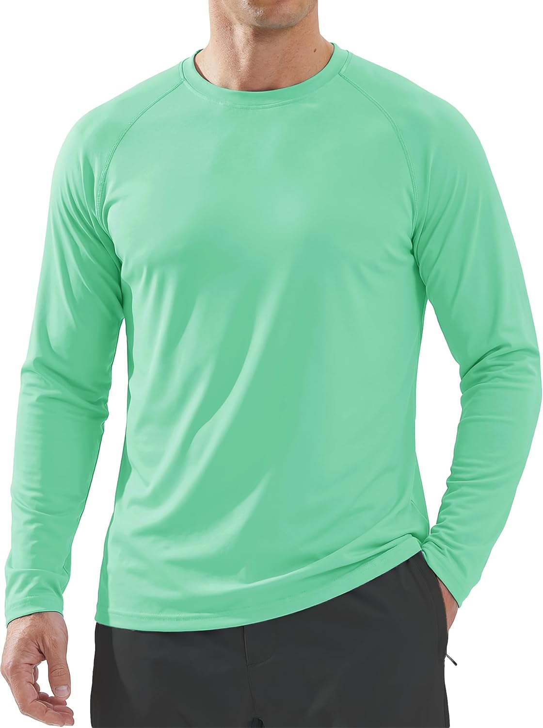 Boladeci Men's UPF 50+ Sun Protection UV SPF Shirts Long Sleeve Lightweight Quick Dry Swim T-Shirts Rash Guard