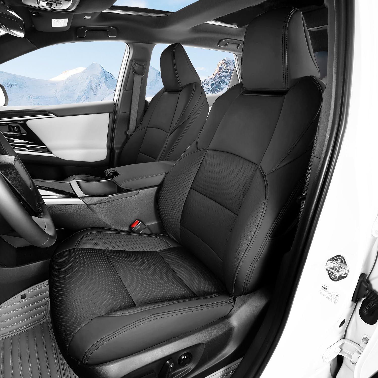 dangdangdang Custom fit for Toyota 2023 2022 2024 bZ4X Car Seat Cover Accessories Full Set Full Surround(bZ4X Limited(2022-2023), Wine-Red)