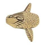 Yhplxyuus Table Ornaments Brass Animal Statues Sunfish Figurines Sculptures Tabletop Centerpieces for Living Room Bedroom Decors Table Ornament