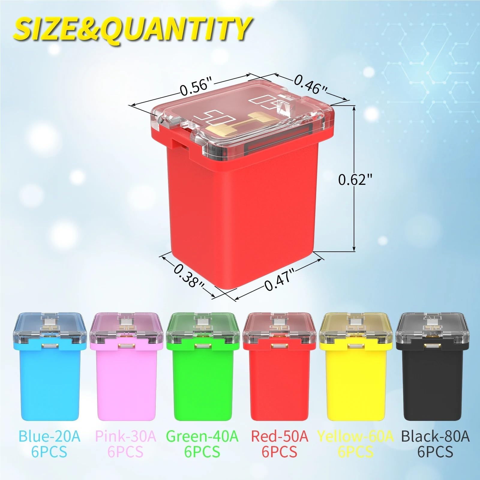Kit assortimento fusibili for auto 36 pezzi