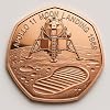Apollo 11 Moon Landing 1969 Commemorative Rose Gold 50p Coin – Astronaut & Lunar Module Design, Proof Finish, Collector’s Edition in Capsule