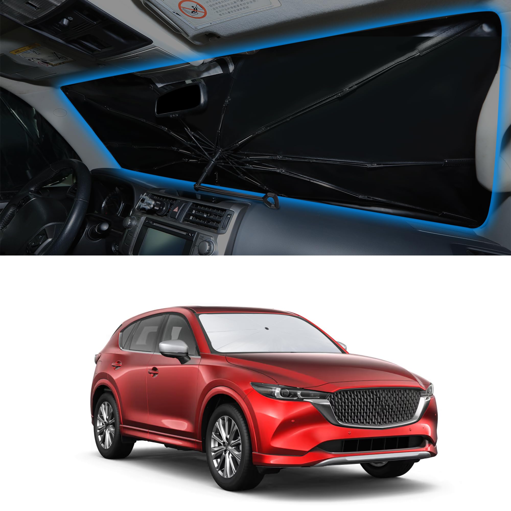 Windshield Sun Shade Umbrella for 2017-2026 Mazda CX5 CX-5
