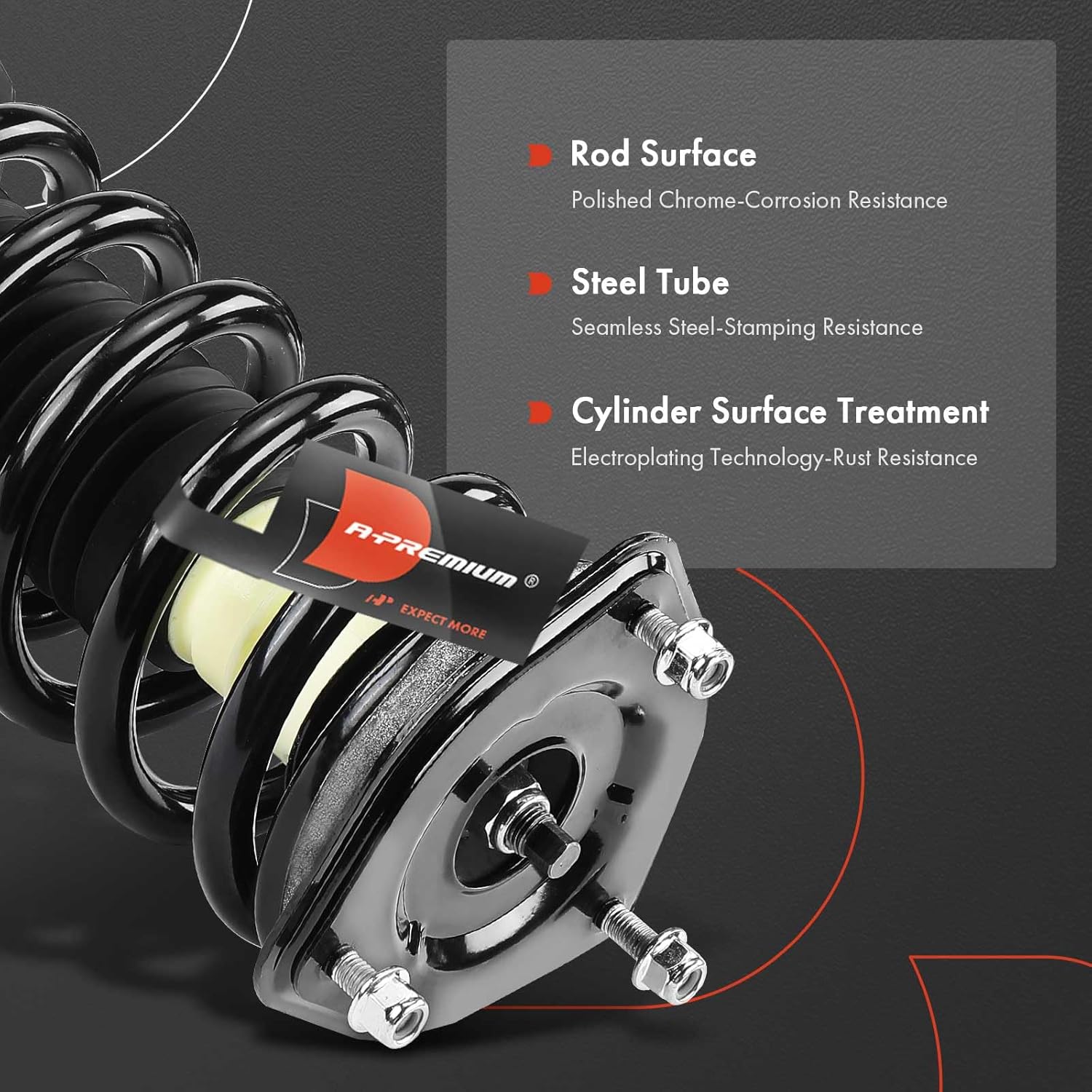 A-Premium Front Strut & Coil Spring Assembly Compatible with Infiniti G35 [X] 2004 2005 2006-2x Replacement Suspension Complete Strut Shock Absorber with Coil Spring