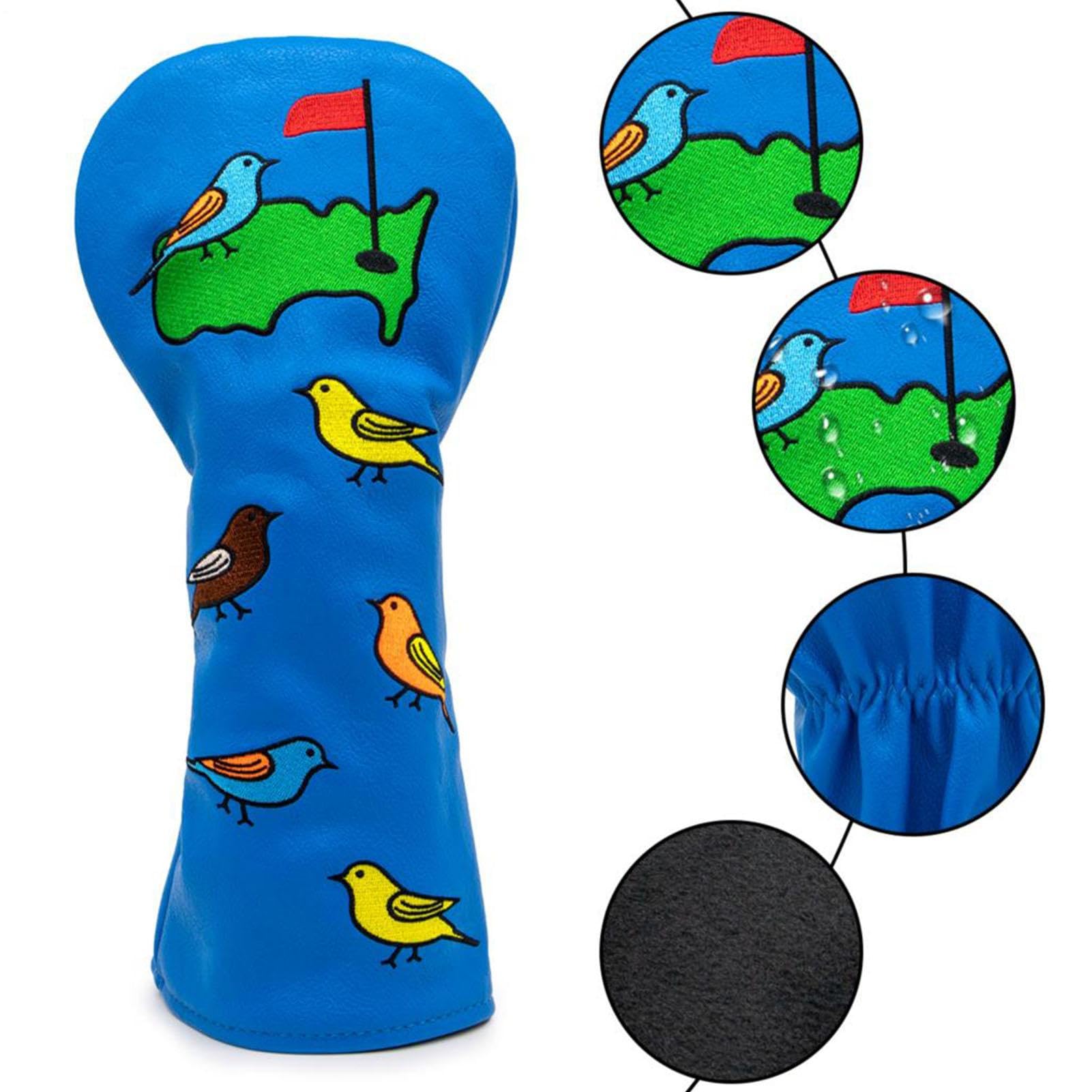 Golfkopfschutz - Grüne Kopfbedeckung Elegantes sportliches Modell Set von drei Modellen Holztreiber Dicke verstärkt Eisen Außen robust flexibel einstellbar Einfach zu manut