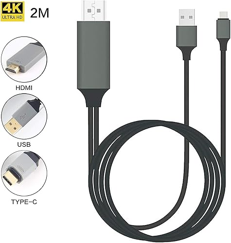 Miniatura 6 de PRO USB-C HDMI compatible con Your Nothing Ear 1 a 4k con puerto de alimentación, cable de 6 pies a 2160p a 60Hz, cable de 6 pies/6.6 ft
