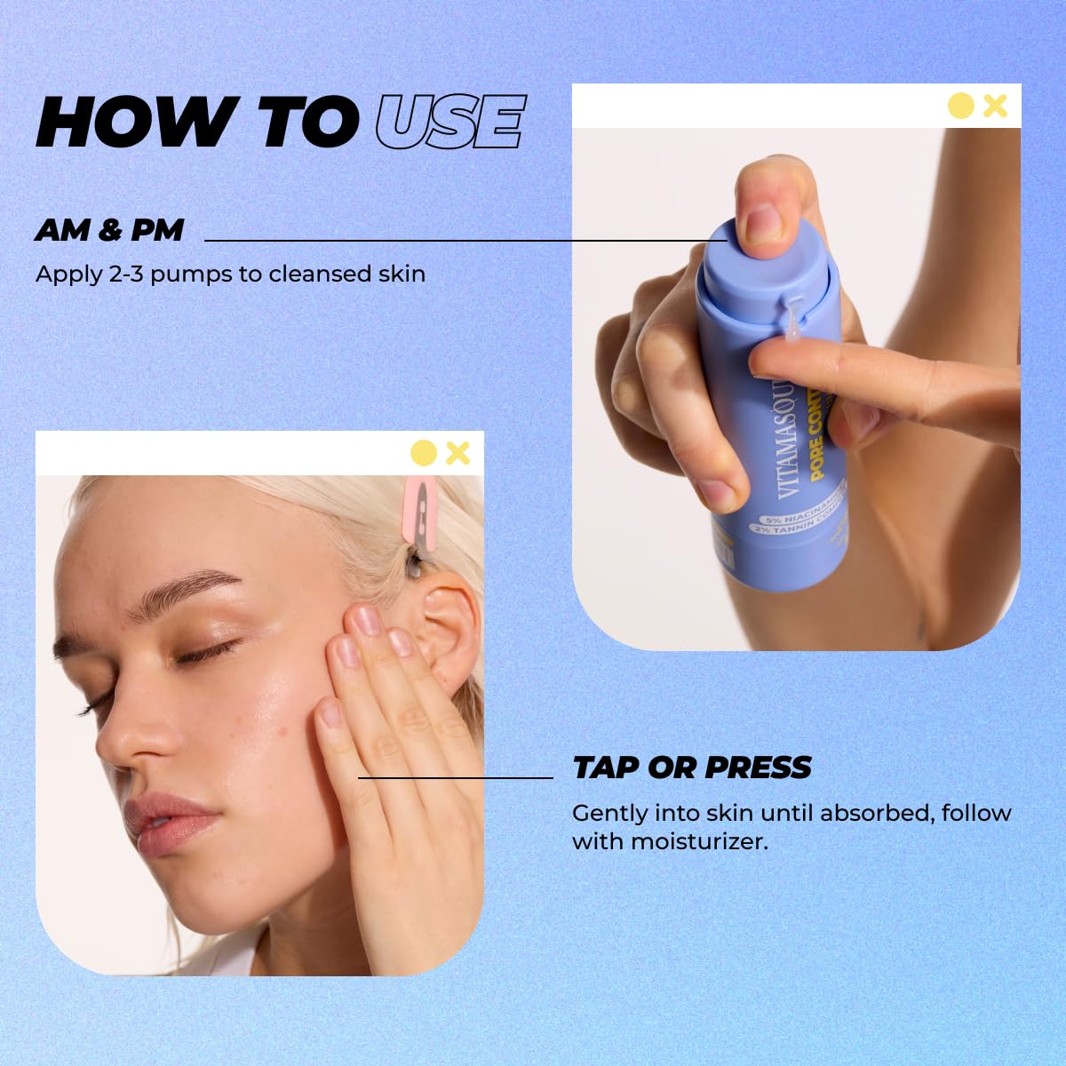Vitamasques Pore Minimizer Serum with Niacinamide and Hyaluronic Acid, Korean Skincare Brightening Face Serum for Women - Image 4