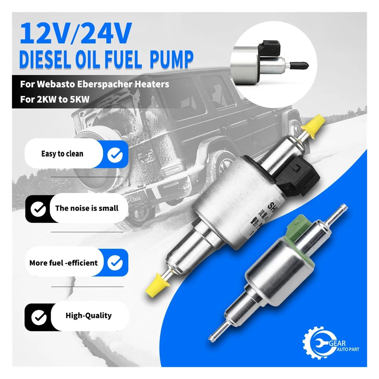 5 sztuk 12V/24V dla 2KW do 5KW dla grzejników do pompy paliwa olejowego do ciężarówek, powietrzna nagrzewnica postojowa impulsowa pompa dozująca 22ml do benzyny, oleju napędowego, nafty, biodiesla(DC1