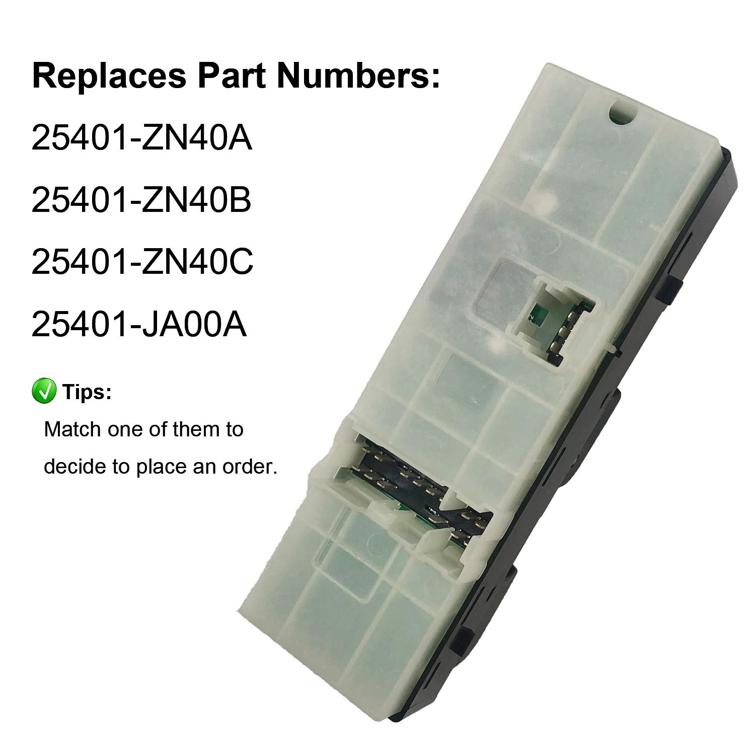 ORIGINSUN 25401-ZN40C Window Master Switch for Nissan Altima 2007-2012 25401-JN03A