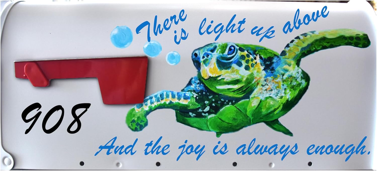 Sea Turtle Custom Painted Mailbox