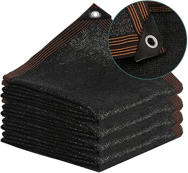 5-pin Shade Net, 1.5x2/3x4/4x5/5x6m Sunblock Shade Cloth, Plants/Flowers/Garden Shade Netting, 50% Shade Sails, with Grommets,Black-1.5x2m4.9 * 6.6ft