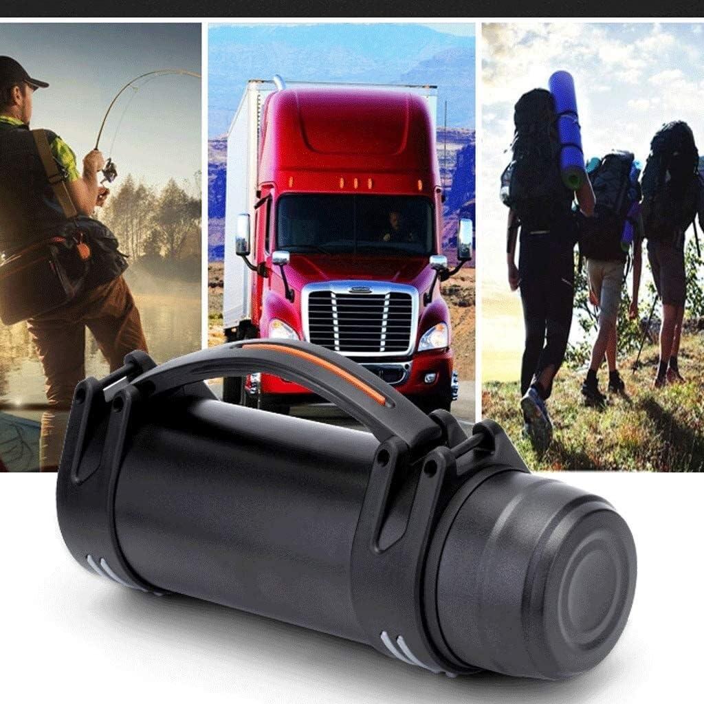 Borracce Sportive, Tazza Da Viaggio Thermos Tazza Da Caffè Thermos Da Campeggio Sottovuoto Con Coperchio Thermos In Acciaio Inossidabile Borraccia Termiche Sportiva(Black)