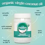 Nutiva Organic Coconut Oil, 444 ml - USDA Organic Cold Pressed Unrefined Extra Virgin Coconut for Cooking, Skin, Hair, Massage, and Oil Pulling. Contains Natural MCT