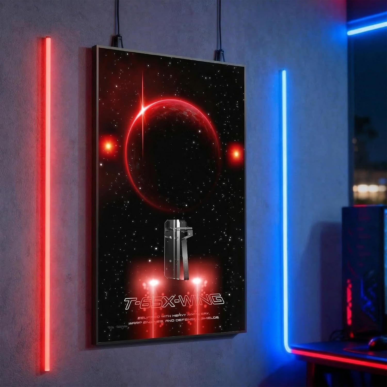 31x20 Inch Wall Mount Display Frame Compatible with LEGO Star Wars UCS X-Wing Starfighter 75355 | Showcase Board for Ultimate Collector Series | Turn Build into Wall Art (Board Only)