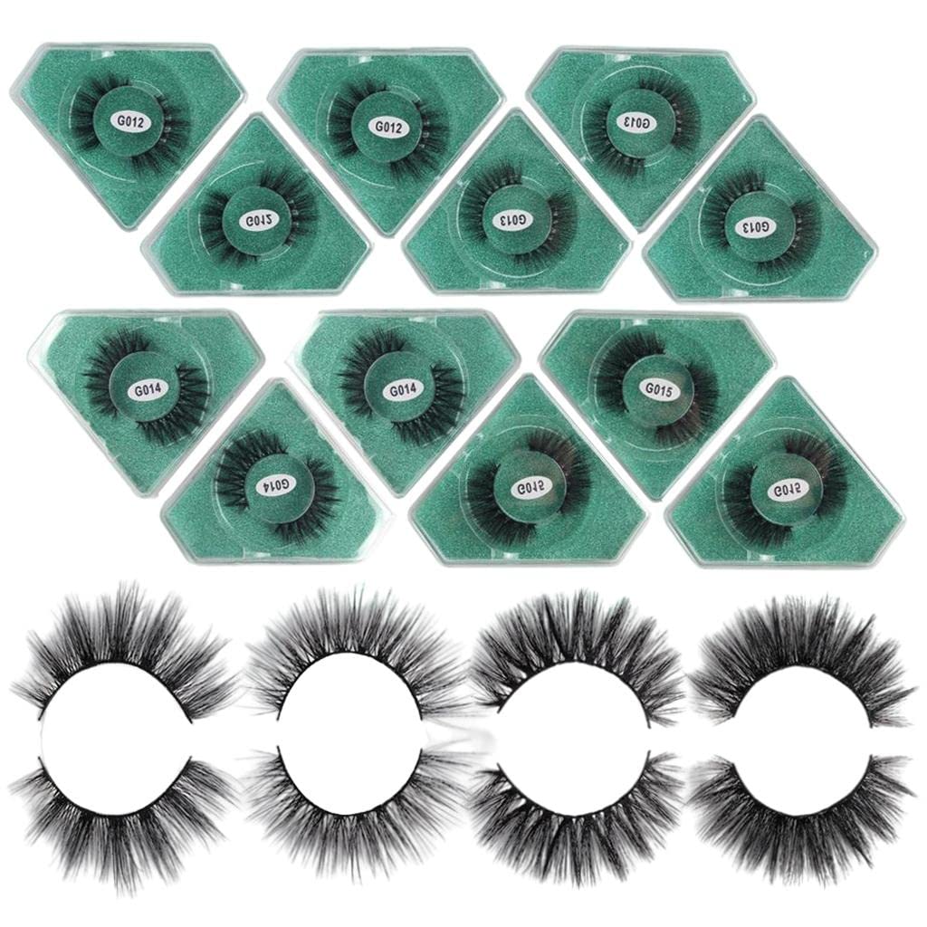 12Pairs Comfortable 4 Styles False Eyelashes for Women Makeup Tool Lashes G0014-image-18