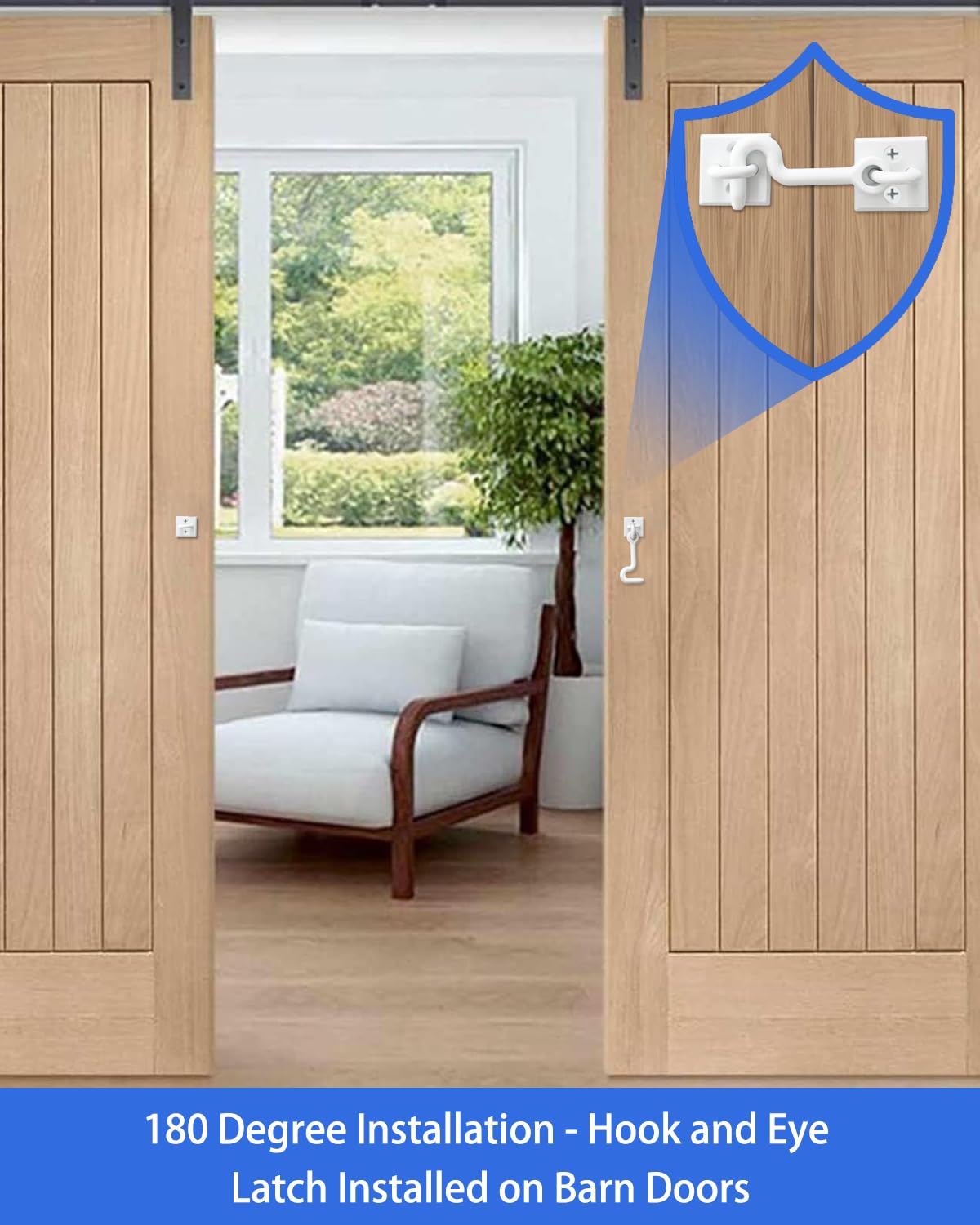 Snapklik.com : Barn Door Lock, 2 Pk Barn Door Latch For Door, Heavy ...