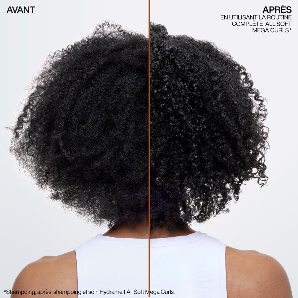 REDKEN - Soin Nourrissant & Hydratant Sans Rinçage - Définit Les Boucles 72h - Vegan & Sans Sulfates - Aloe Vera - Cheveux Très Secs, Bouclés À Crépus - All Soft Mega Curls - Hydramelt - 150 ml