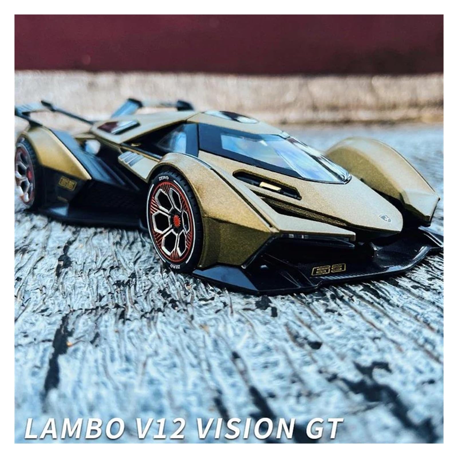 Veicoli a Motore in Scala 1/22 for Lamborghini V12 GT in Scala Simulazione Modello Auto in Lega Zinco Modello in Metallo Decorazione for Lcasa Ornamenti Modello di Auto Replica(Green)