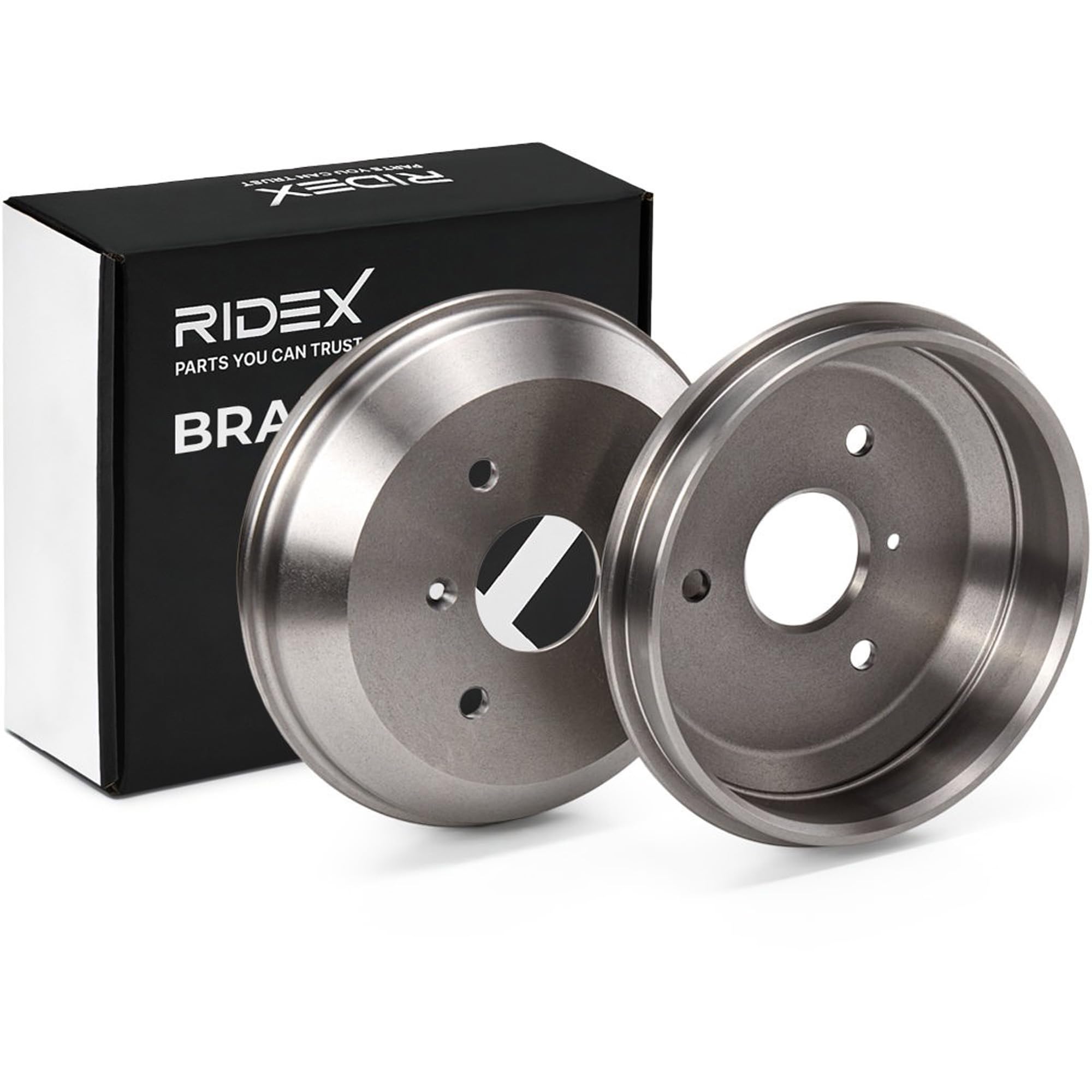 RIDEX 123B0047 2x Tamburo freno Posteriore senza mozzo portaruota Compatibilità con SMART FORTWO Coupé 451