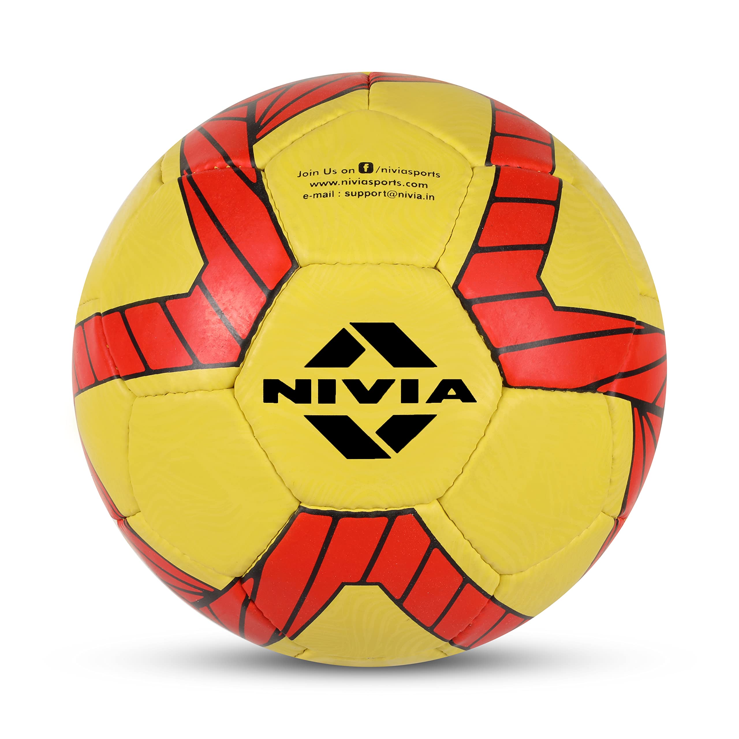 Nivia Kross World Germany Football, Rubberized Stitched Football,32 Panel,Suitable for Hard Ground Without Grass,Training Football,Football for Men & Women,Size 5 (Yellow) Size-5