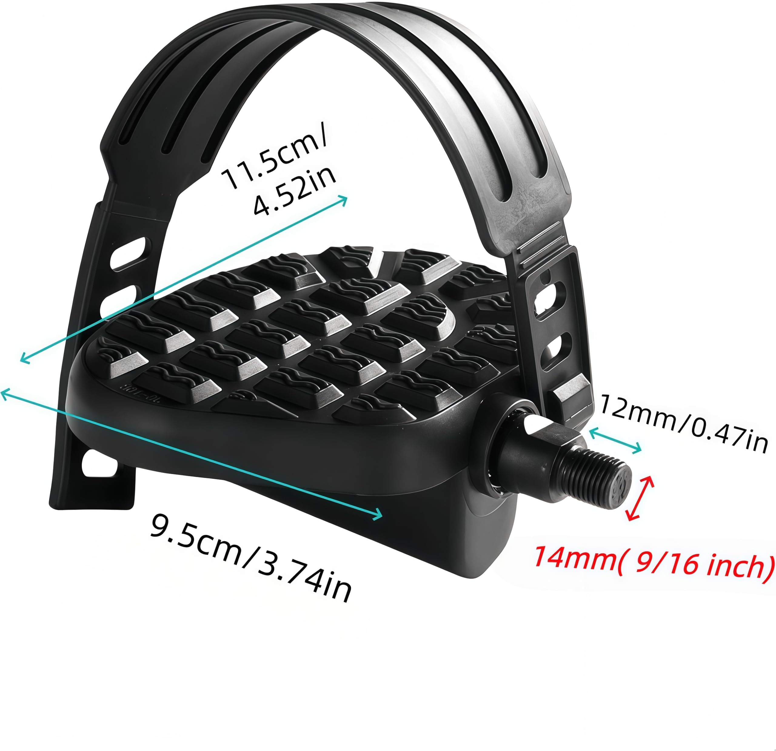 1 Paire De Pédales De Vélo avec Sangles,Broche 9/16,Pédales de Vélode Sangle réglable,Antidérapantes,pour Vélo d'Appartement,de Montagne et d' exercice,vélo de Spinning(Noir 1 Paire De Pédales De Vélo avec Sangles,Broche 9/16,Pédales de Vélode Sangle réglable,Antidérapantes,pour Vélo d'Appartement,de Montagne et d' exercice,vélo de Spinning(Noir