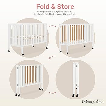 Amazon.com : Dream On Me Quinn Full-Size Portable Baby Crib