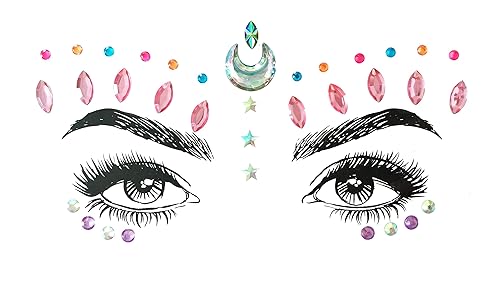 Miniatura 3 de SHINEYES - Adhesivos de gemas para la cara de sirena con purpurina, diamantes de imitación para festival, joyas, cristales para la cara, ojos y