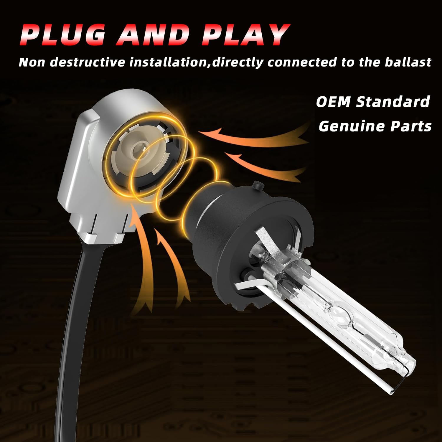 Light Bulbs Fit For Subaru Legacy 2015-2017, High Performance D4S Xenon HID Low Beam Halogen Fog Lights License Plate Lights Combo, 6000K White Light, 6 Bulbs