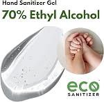 Eco Hand Sanitizer Gel, Citrus Scented, 4 Litres with Pump, 70% Alcohol | Made in Canada, Plant Based, Quick Dry, Bulk Hand Sanitizer Refills, For Convenient Sanitization, Scented with Essential Oils