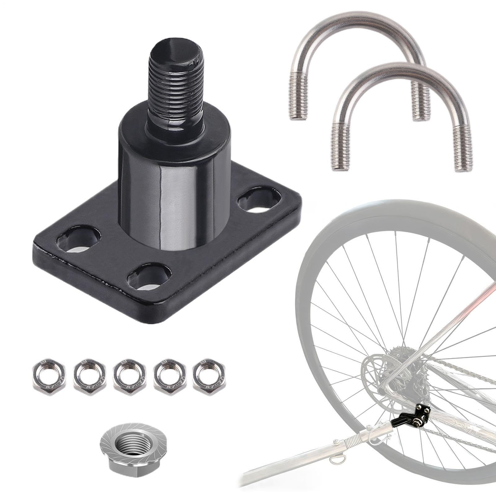 Enganche De Bici De Remolque | Conector de Remolque para Bicicleta,Adaptador De Enganche para De Ciclismo,Viajes por Carretera Acampada Compras Desplazamientos Carrito De Bebe