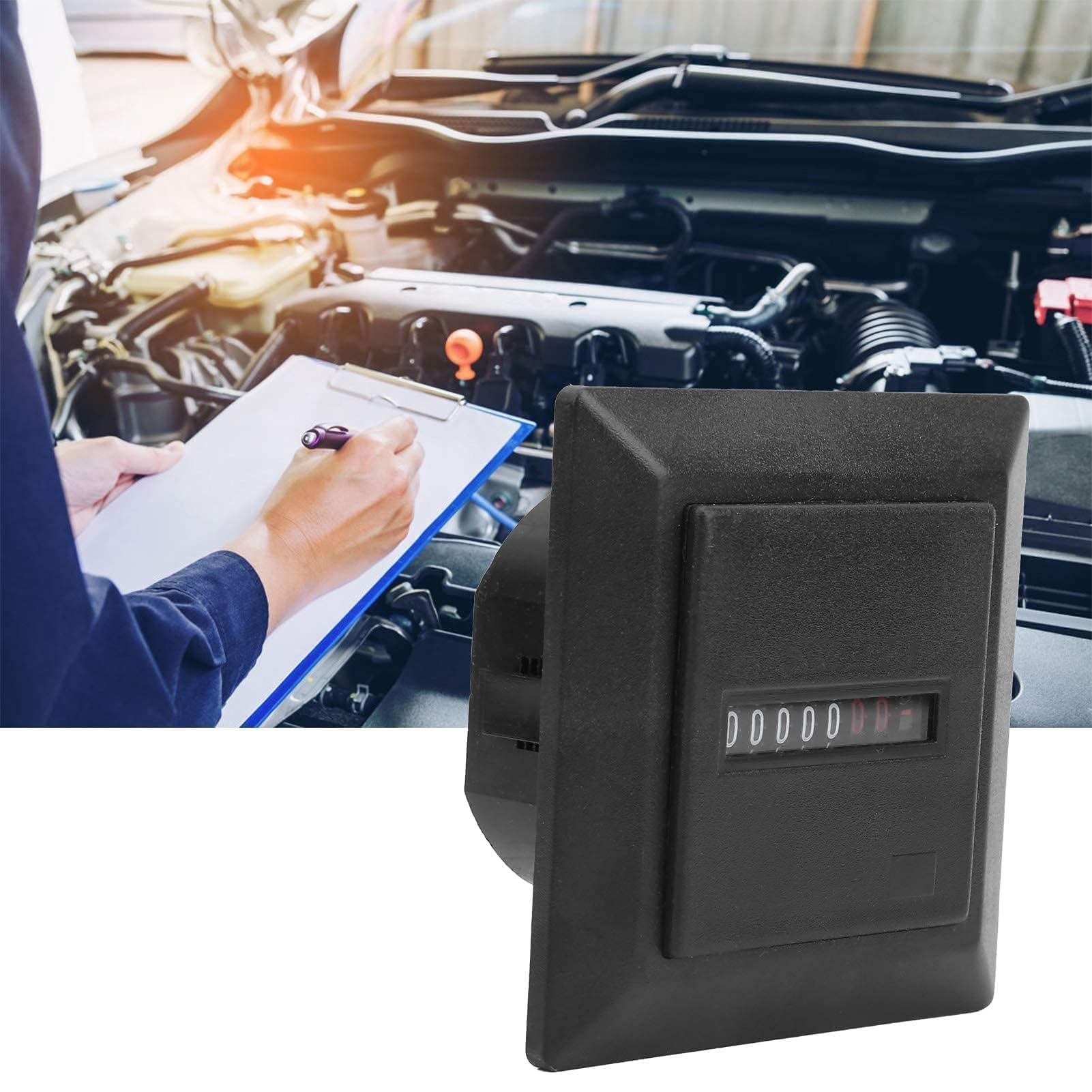 Contatore Ore Timer Con Display Digitale, AC 220-240 V 50 Hz Industriale Strumenti Timer Per Generatori Per Macchinari Di Ingegneria Per Veicoli Da Costruzione Macchine Agricole,0,3 W