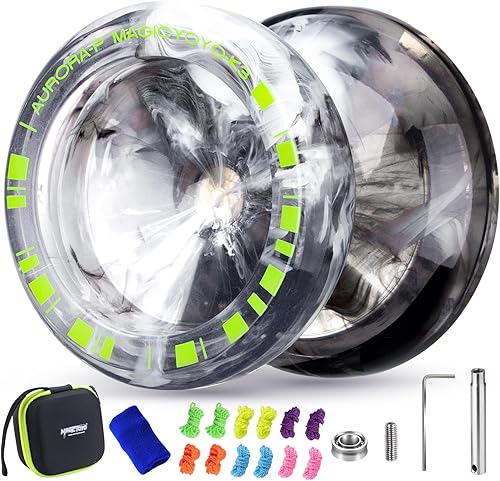 Miniatura 15 de MAGICYOYO K3 Aurora-P - Yoyó profesional que brilla en la oscuridad para niños y adultos – Yoyó de trucos Fingerspin responsivo/no responsivo para