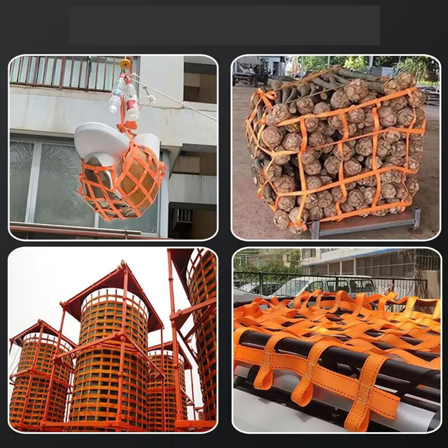 Lifting Net Cargo Net, Lifting Straps for Hoist,Cargo Lifting Sling Nets, Flat Polyester Sling Lifting Net, Safety Lifting Hanging Net, Load 0.3-3.5Ton(2 X 2M/Mesh 15cm/Load 2.5t)