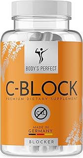 BODY'S PERFECT® C-Block Kapseln für Cheat Days, mit Vitamin B6, Zink, Chrom & Alpha-Amylase, 60 Stück