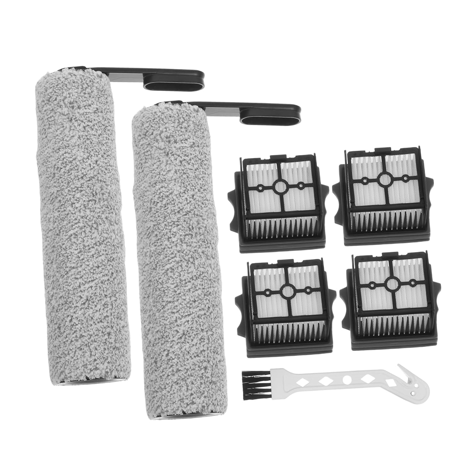 Floor Scrubber Brush and Filter Replacement Kit Compatible Includes Roller Brush and Cleaning Filter for Enhanced Floor Cleaning