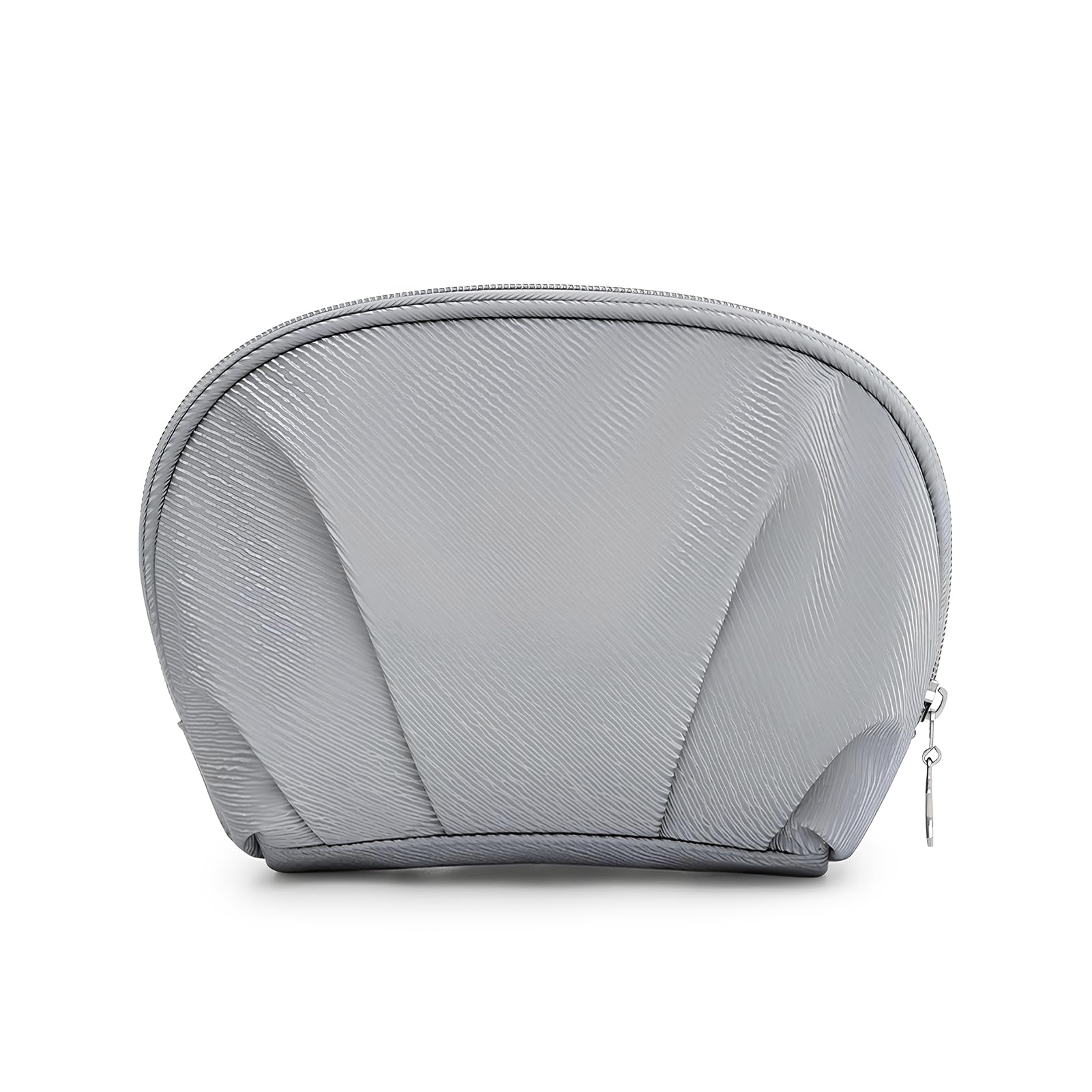 JINSI Makeup Bag Zipper Pouch Travel Toiletry Organizer Purse Cute Cosmetic Bags for Women (Grey)