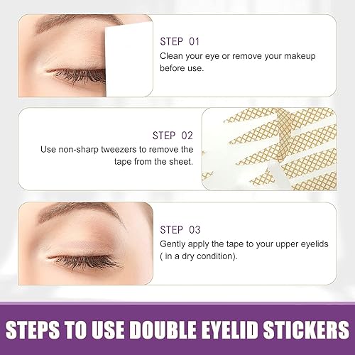 Miniatura 5 de 480 cintas invisibles para párpados, impermeables, doble párpado para capucha, tiras de levantamiento de párpados agradables a la piel, cinta de
