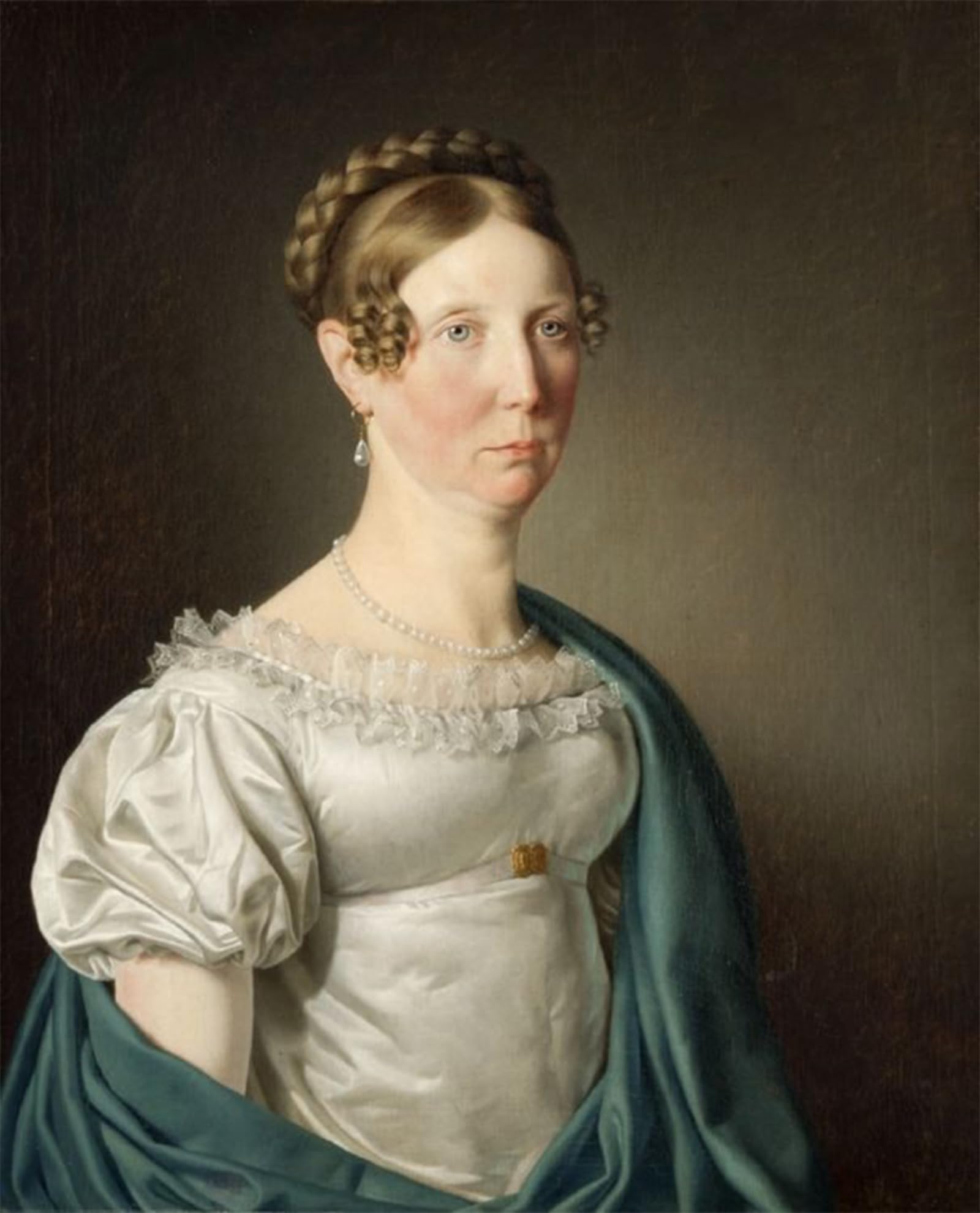 ARTXLXXBN Famous Art Print Poster Vintage Wall Art Portrait of a Lady by Christoffer Wilhelm Eckersberg Canvas Art Poster for Home Decor 60x90cm