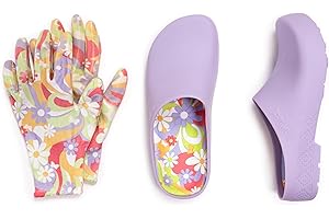 Women's Cushy Garden Clog and Glove Set