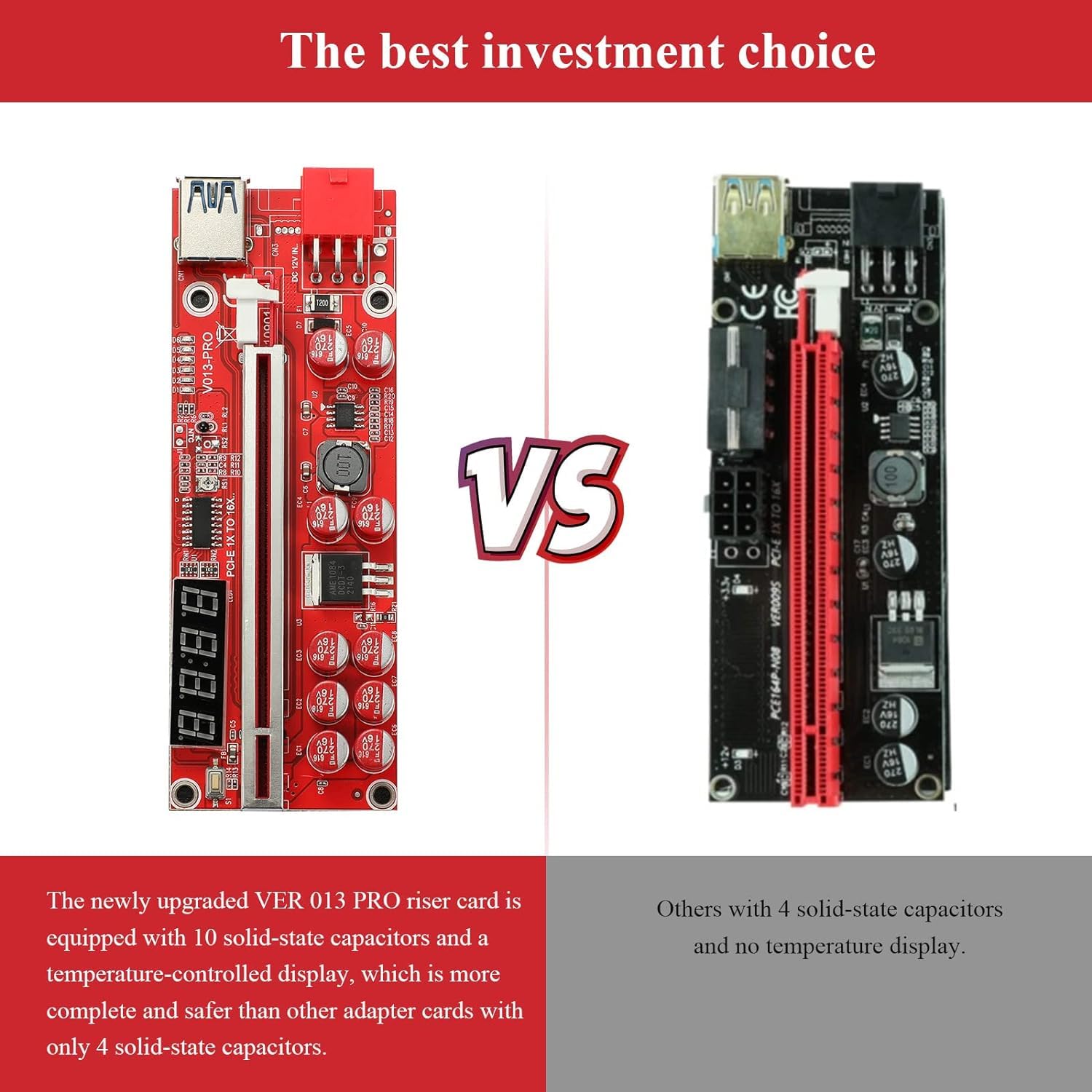 Amazon.co.jp: Mzhou USB 3.0ケーブル付きPCI-E 1X to 16X Riser Card -  ビットコイン(BTC)、イーサリアム(ETH)&暗号マイニングリグ用シングルGPUマイニングエクステンダー、6ピン/SATA電源、安定した低ノイズ設計  : パソコン・周辺機器