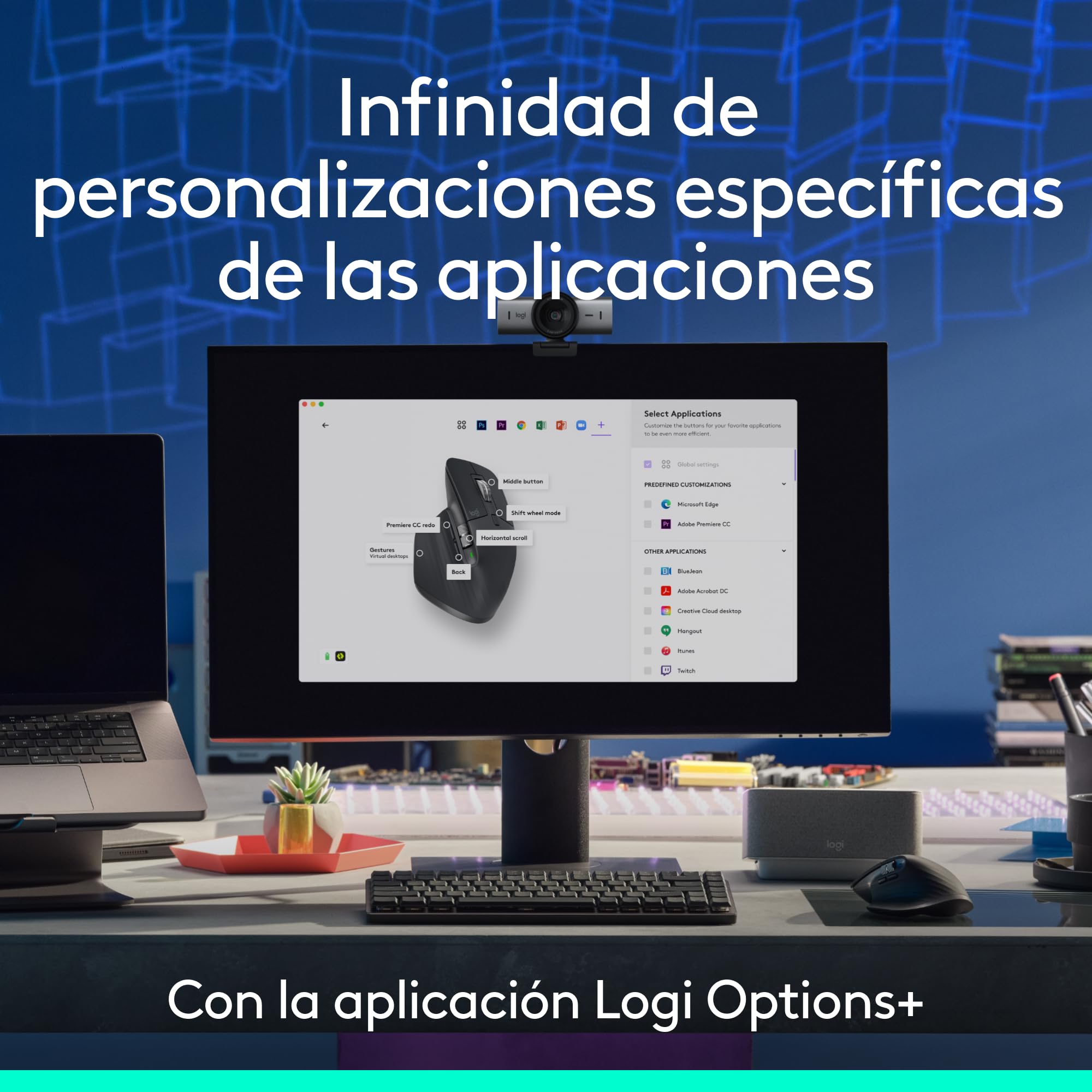 Logitech MX Master 3S, ratón inalámbrico de Alto Rendimiento con Desplazamiento ultrarrápido, Ergo, 8000 dpi, Seguimiento sobre Cristal, clics discretos, Bluetooth, Windows, Linux y Chrome - Grafito