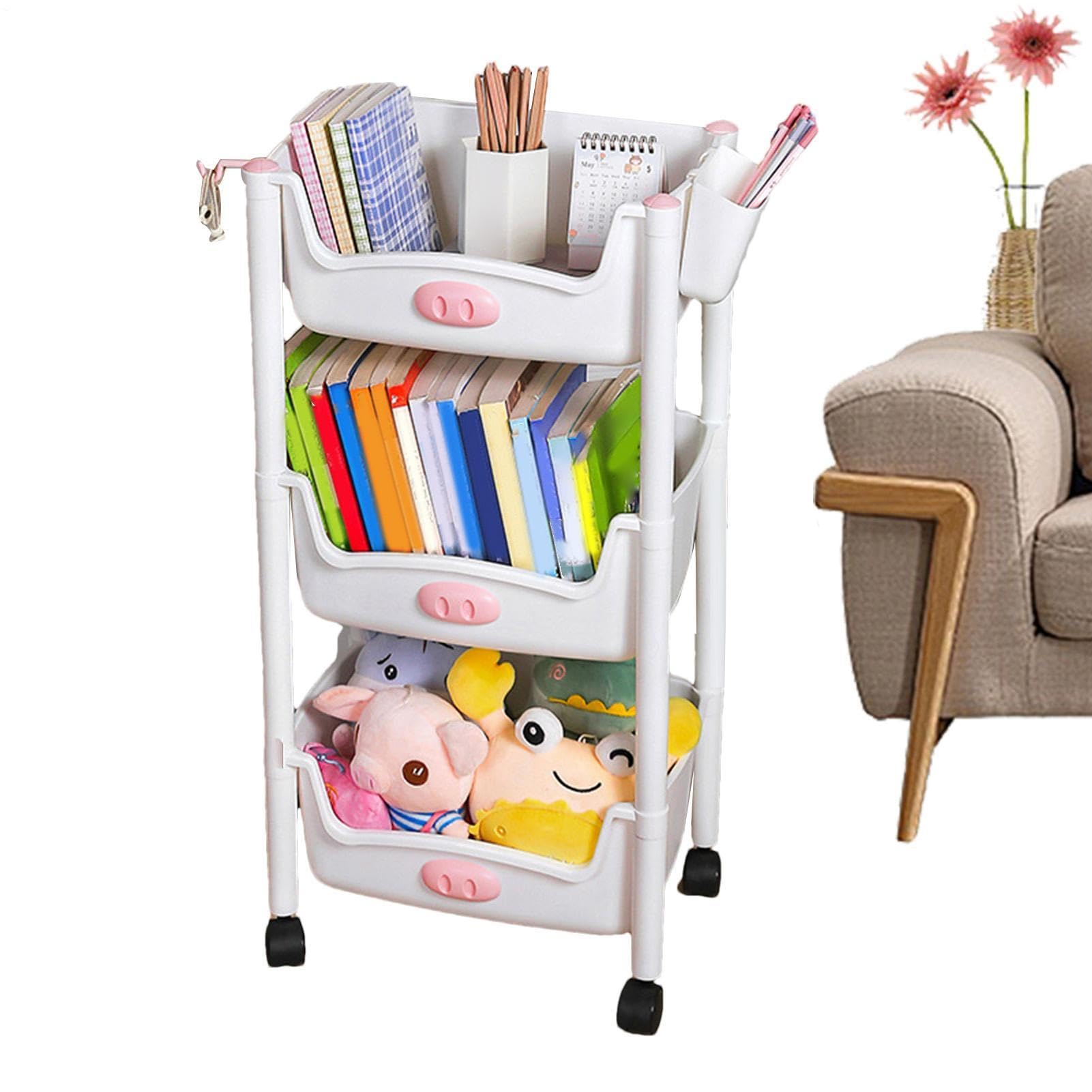 Étagère de rangement pour chariot utilitaire, étagères de | rangement stables, chariot de rangement à plusieurs niveaux, chariot de rangement, étagères utilitaires polyvalentes, étagère