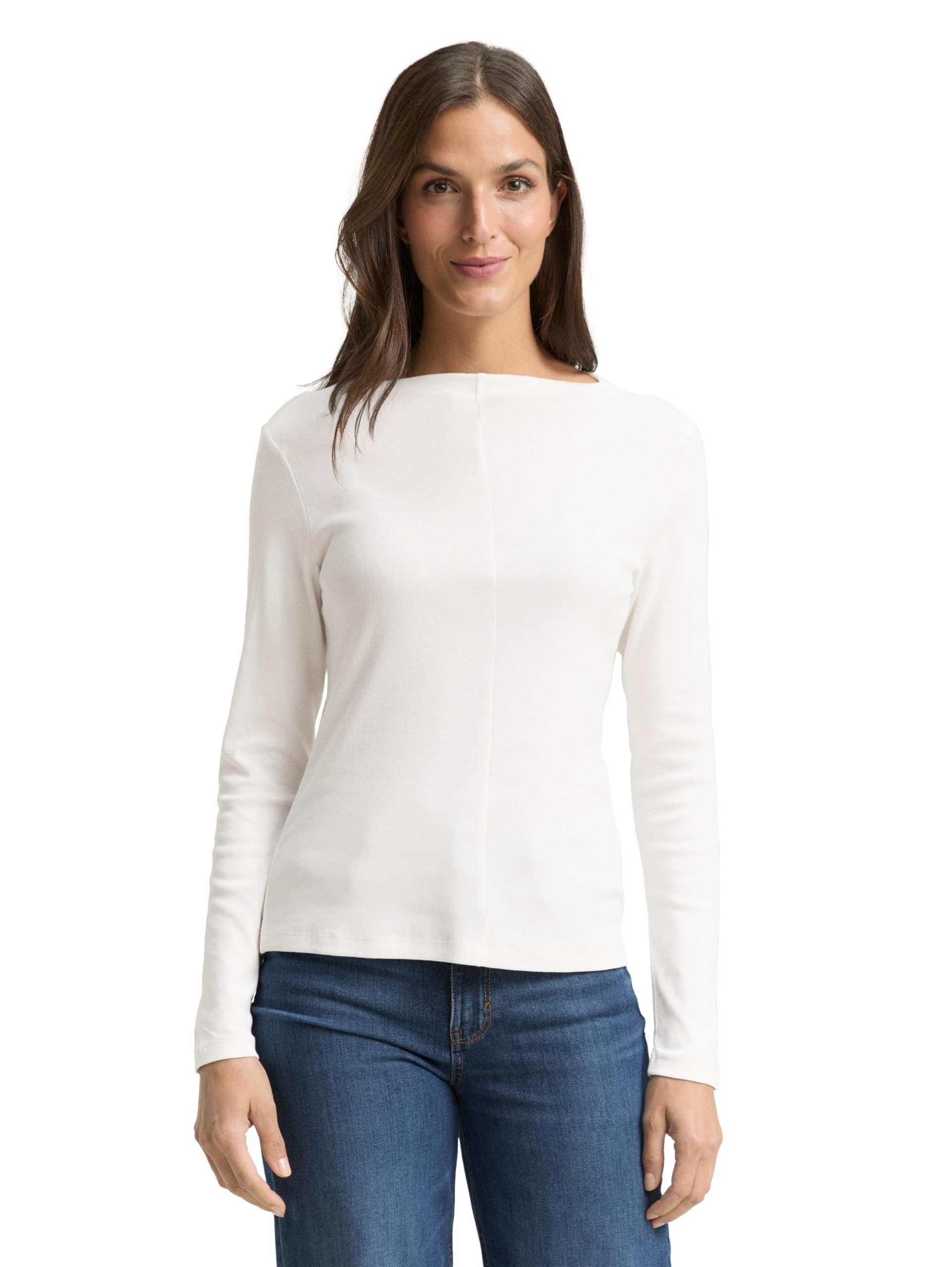 Tom Tailor Damen 1048952 Slim Fit Langarmshirt (1er Pack)