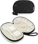 BAGSMART Organisateur de cordons de voyage Électronique Organisateur Case de voyage, matelassée Cable Organizer Sac Essentiels de Voyage pour les femmes, Petite Tech Organisateur Cas de voyage pour chargeur, câble, téléphone, Flash Drive Rose