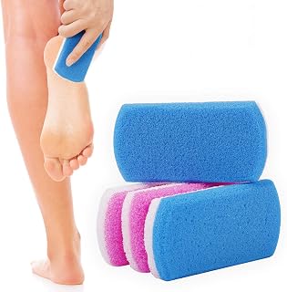 LifeePro Foot Pumice Stone, 4 PCs Double Sided Pumice Stone for Feet, Hard Skin Callus Remover and Scrubber, Hard Skin Callus Remover Pedicure Foot Care Tools for Wet Dry Foot