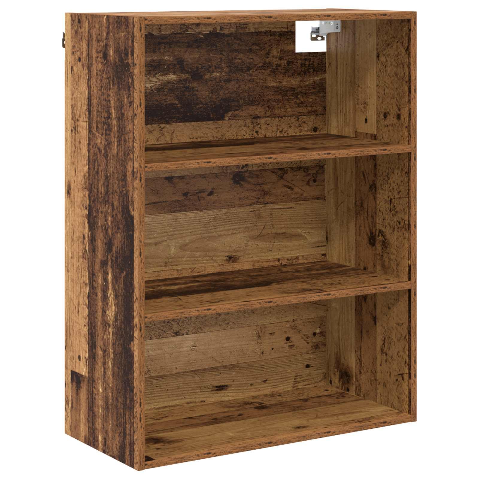 Aparador alto de madera envejecida, 69,5 x 34 x 180 cm, material de madera, con 2 puertas, estantes ajustables, patas de hierro robustas, espacio de almacenamiento versátil para comedor, salón