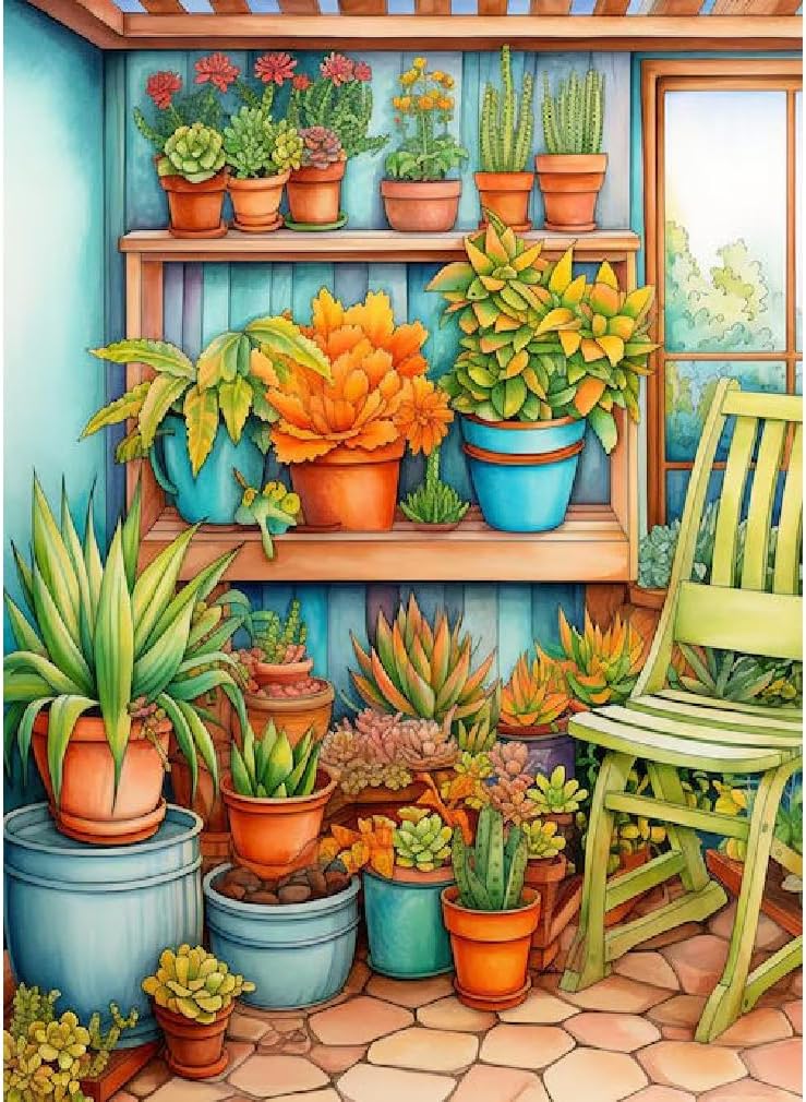 Fotasmua Paint by Numbers Kits for Adults, Succulent Adult